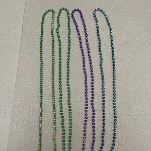 4 pack women's decorative beaded long necklace and fun seater necklace